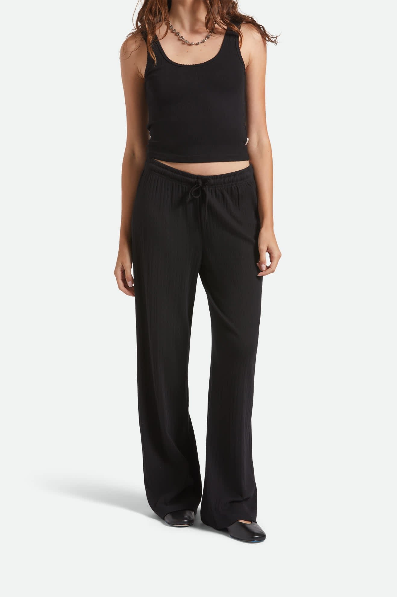 Pointelle Lounge Pant - Black - Image 5
