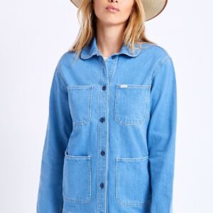 Detroit Round Collar Chore Coat - 70s Blue